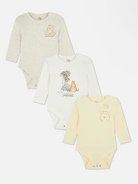 3pk Disney’s Winnie the Pooh Room to Grow Newborn Bodysuits